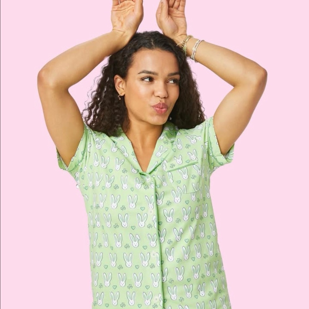 Roller Bunny Luck Polo Short PJs XS